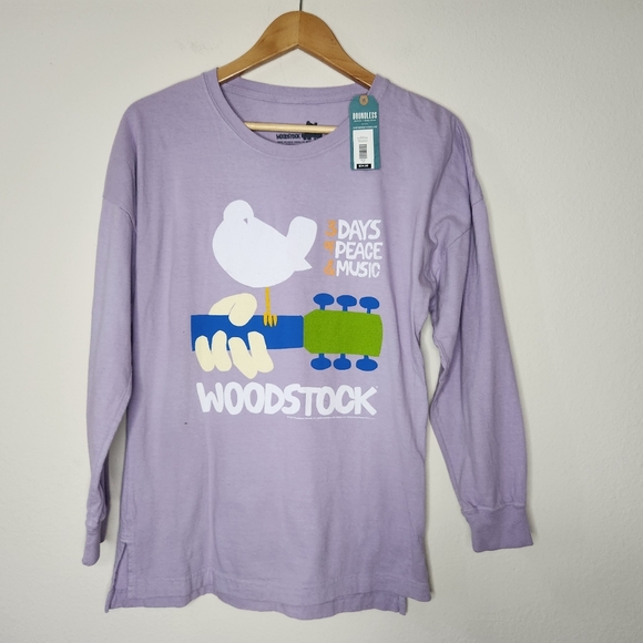 NWT Earthbound Womens Small Lilac Woodstock Energy Long Sleeve - Picture 2 of 6